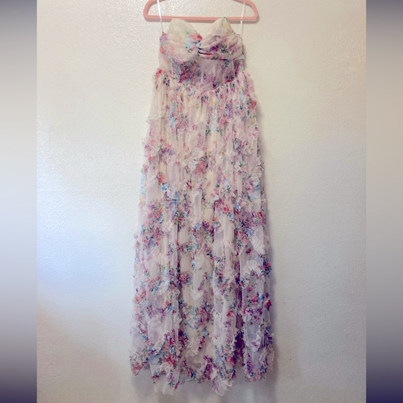 Romantic Shabby Chic Floral Corset Bodice Dress! - Picture 3 of 4